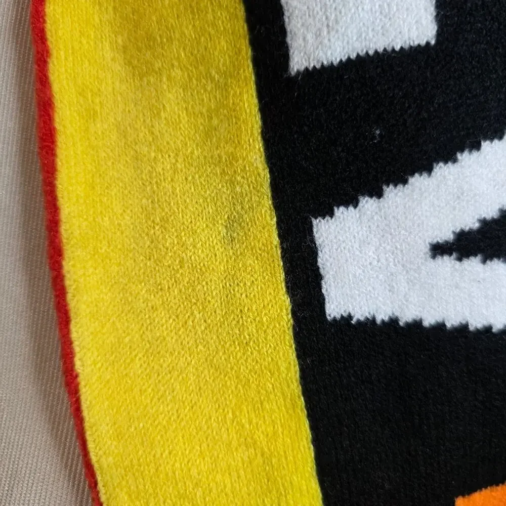 RARE Atari 4 Life Knit Scarf Manufacturer Sample 2018 Retro Gaming Arcade Stripe